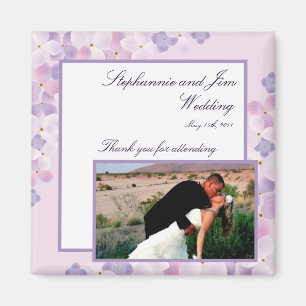 2"x2" Annonseringsmagnet Lila Hydrangea Magnet