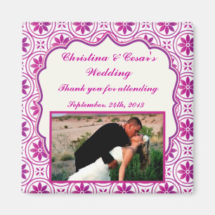 2"x2" Annonseringsmagnet Magenta Lila Formell Fl Magnet