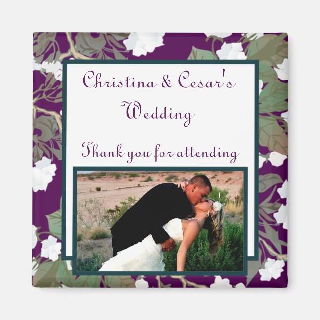 2"x2" Annonseringsmagnet Påfågel/Blomstergren Pu Magnet (Framsidan)