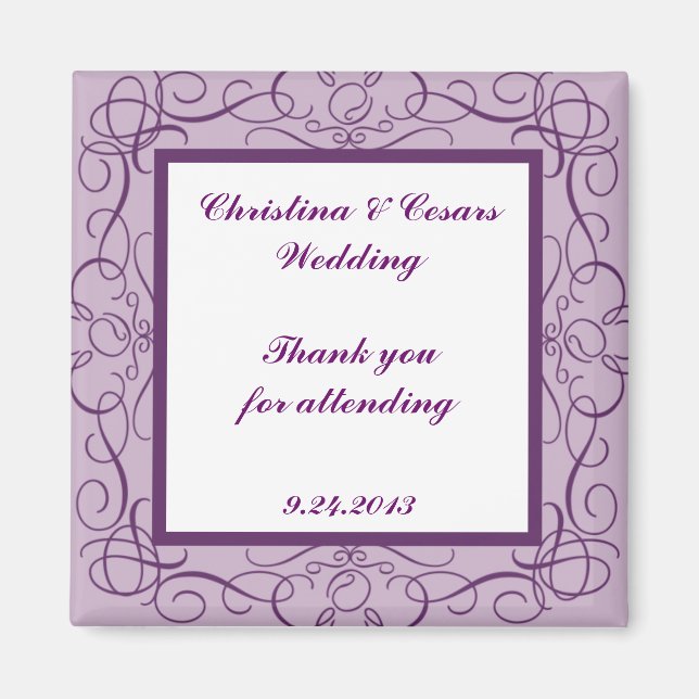 2"x2" Annonseringsmagnet Royal Purple Krona/ Virve Magnet (Framsidan)
