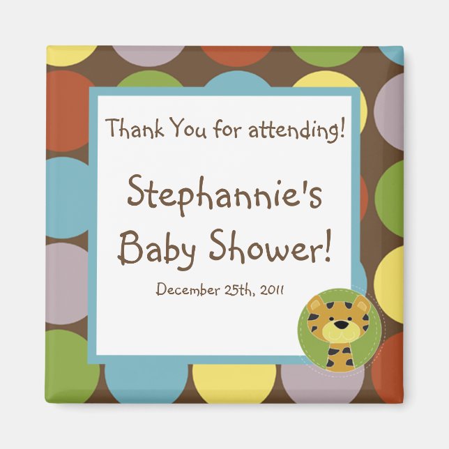2"x2" Favor Magnet Jungle Tales Safari (Framsidan)