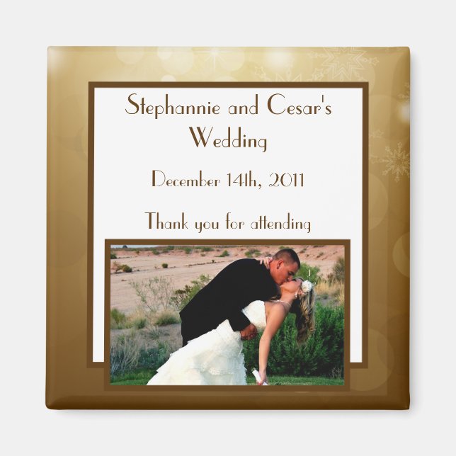 2"x2" Jul Magnet Kopperfärgad Annonseringsdunkelhe (Framsidan)