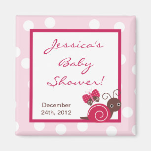 2"x2" Magnet Favor Berry Garden Nyckelpiga