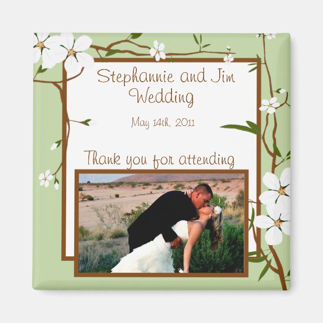 2"x2"-meddelande Magnet Dogwood Flowers (Framsidan)