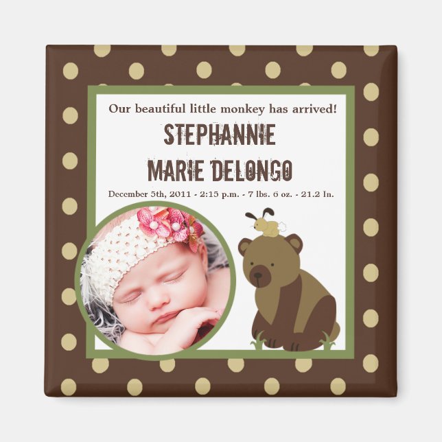 2"x2"-meddelande Magnet Enchanted Hollow Forest (Framsidan)