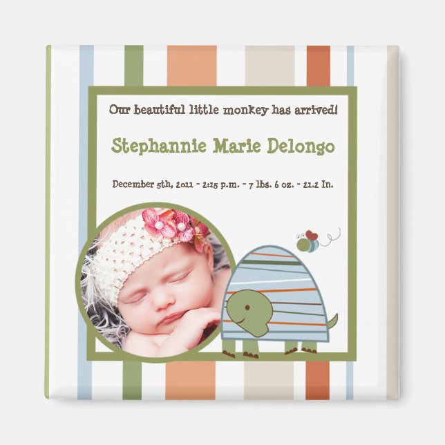 2"x2" Meddelande Magnet Laguna Beach Turtle Frog (Framsidan)