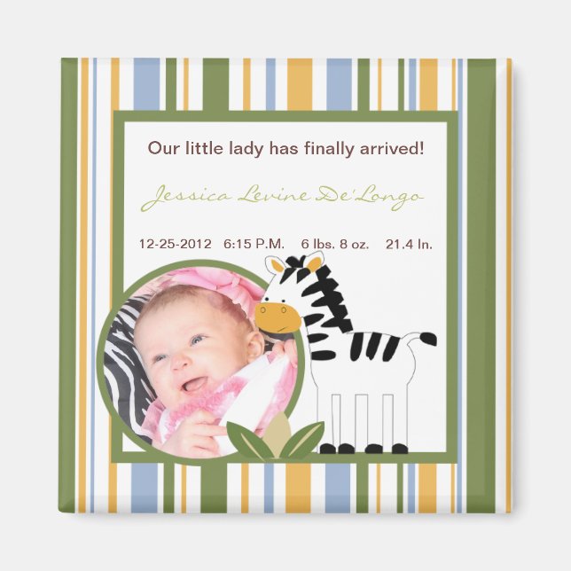 2"x2"-meddelande - Magnet Safari Friends (Framsidan)
