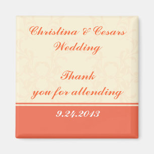 2"x2" Meddelande om att magnetbläckfisk/persikofär Magnet