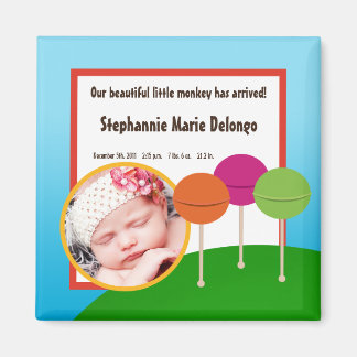 2"x2" Meddelande om Magnet Candy Land Ice Cream