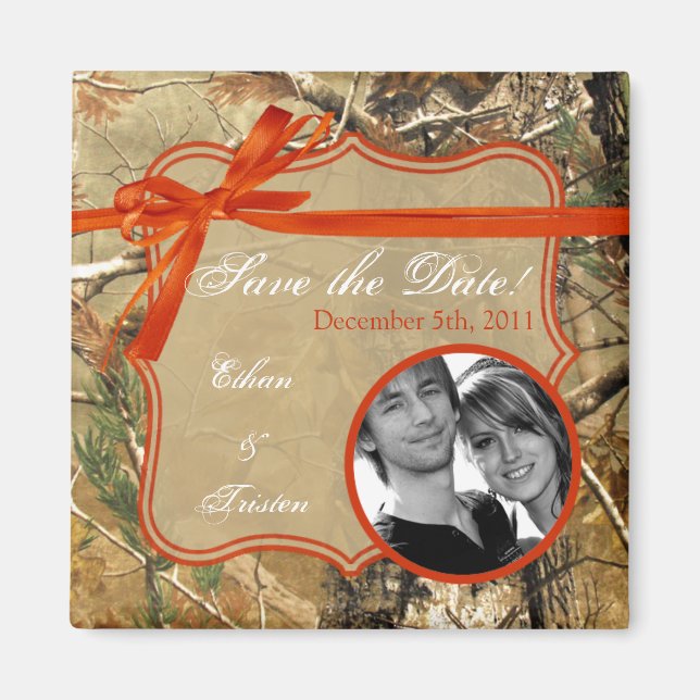 2"x2" Spara datum magneter Hunters Camoflouge Camo (Framsidan)