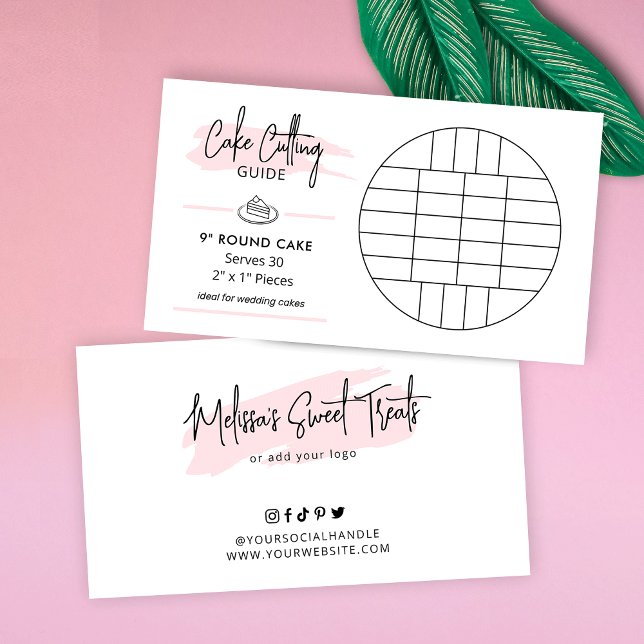 2 x 1-tums Storlek skärningsguide för rundstickad  Tilläggskort (9 inch round wedding cake cutting guide)