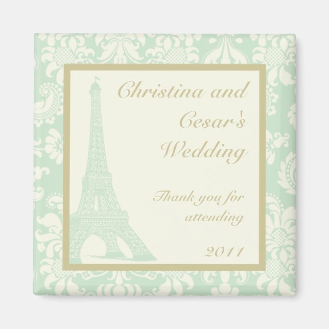 2"x 2" Annonseringsmagnet Damaskus Paris Magnet (Framsidan)
