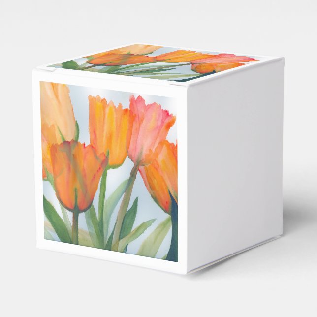 2 x 2-Orangars tulipsfavoritruta Presentaskar (Framsidan Sidan)