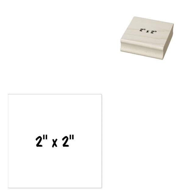 2" x 2" stämpel (Stämplad)