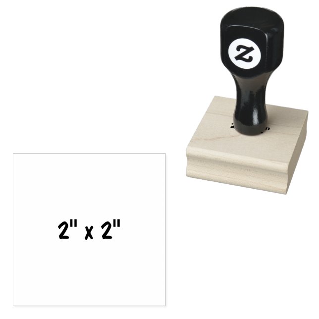 2" x 2" stämpel (Stämplad)