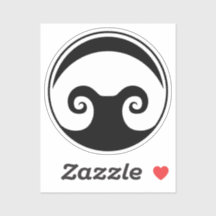 2 x 2 tum Aldarion Sticker Black