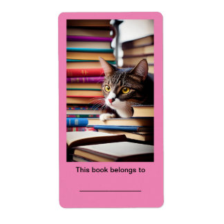 2 x 3/4-tums bokskylt (ex libris), kute- och fetts fraktsedel