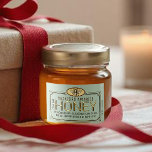 2 x 3-tums metalliskt 3D-bildrutehonungsetikett fö Mat Etiketter<br><div class="desc">Märkning av honung av elegant med iordningställd honungsbin och honungsbin av honkön. Anpassa till ditt biodlingsföretag namn,  nettovikt,  bigårdsplats och kontaktinformation. Honungen är skriven i ett "präglat" guld-teckensnitt. Vintagens medeltida illustration från Storbritannien av en honungsbi i en metallisk guld oval.</div>