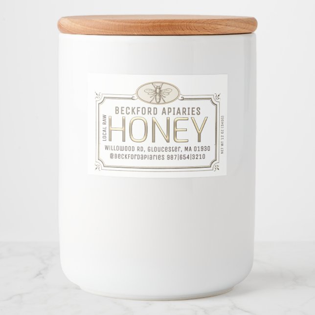 2 x 3-tums metalliskt 3D-bildrutehonungsetikett fö Mat Etiketter (Framsida)