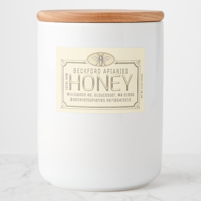 2 x 3-tums metalliskt 3D-bildrutehonungsetikett fö Mat Etiketter (Framsida)