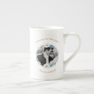 2 x Photo Bröllop-årsdag, ÅR Vinter Benporslin Mugg