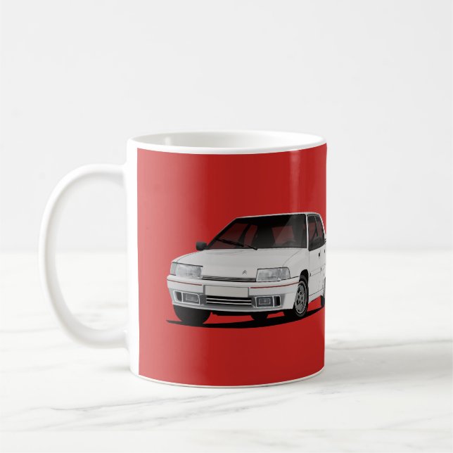 2 x vit Citroën BX GTi Kaffemugg (Vänster)
