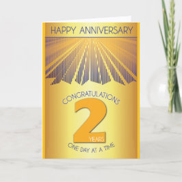 2 Year Sober Anniversary | Golden Ray 12 Step  Kort