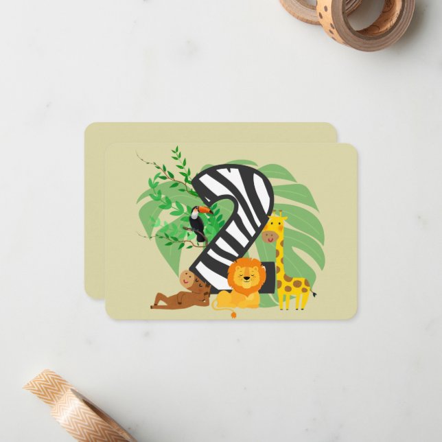 2 years old! Happy Birthday baby! Anteckningskort (Fram/Back In Situ)