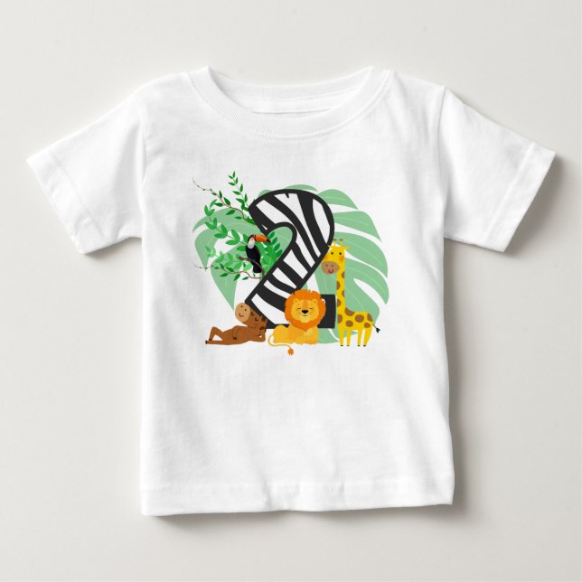 2 years old! Happy Birthday baby! T Shirt (Framsida)
