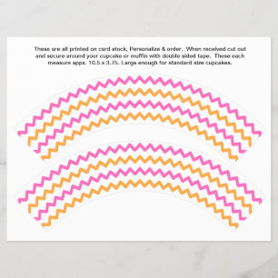 2 Zig zag Generic Personalize Cupcoa Wrappers Reklamblad