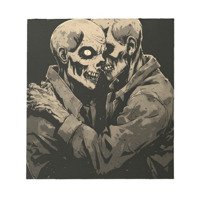 2 zombies hugger varandra anteckningsblock (Framsida)
