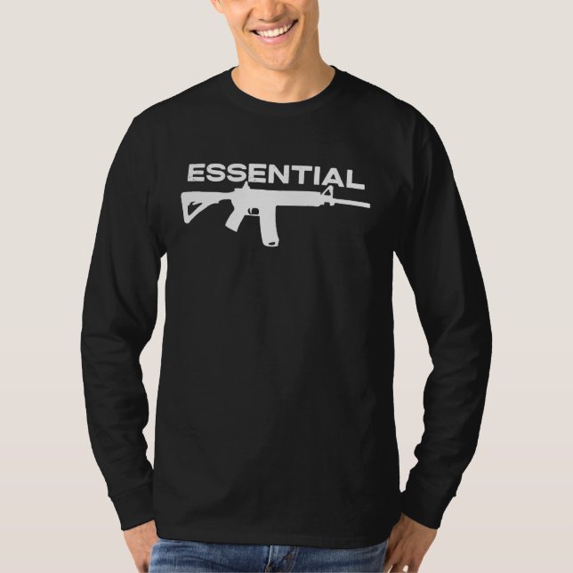 2A 2nd Amendment  Essential AR15  Pro Gun T Shirt (Framsida)