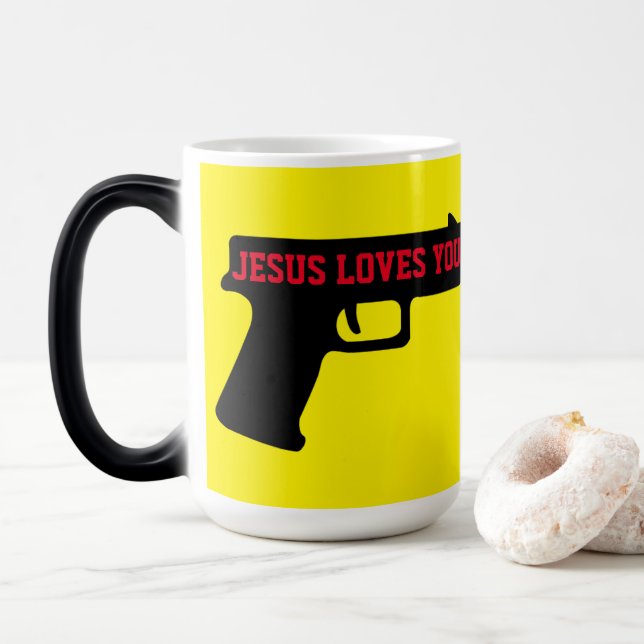 2A - JESUS ÄLSKAR DIG 15 Oz. Föränderlig mugg (Med munk)