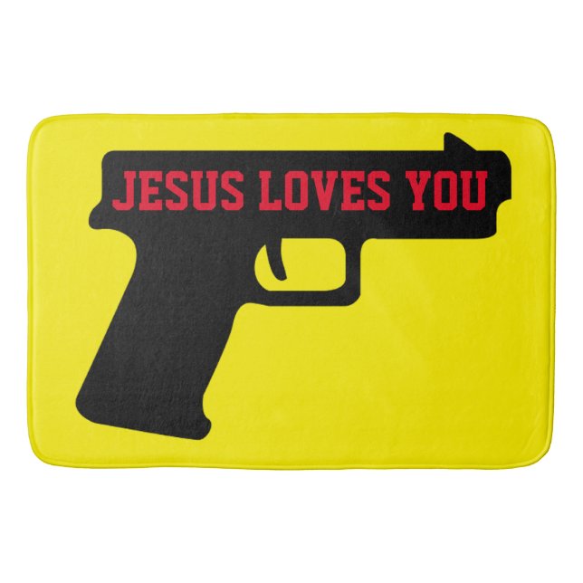 2A - JESUS KÄRLEK DU Bath Mat Badrumsmatta (Framsidan)