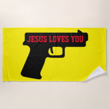 2A - JESUS KÄRLEK DU Beach Towel