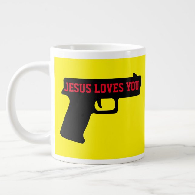 2A - JESUS KÄRLEK DU Jumbo Mugg (Vänster)