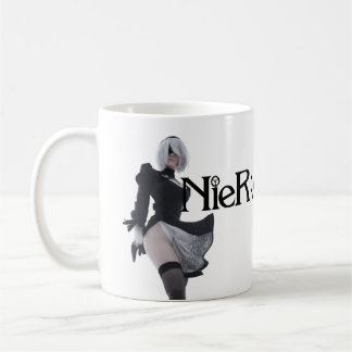 2B Nier Automata White Glossy Mugg