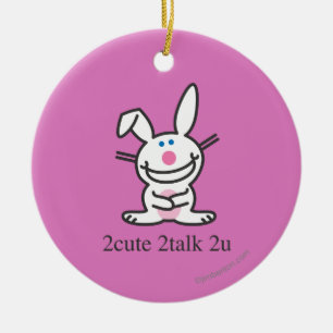 2cute 2talk 2u julgransprydnad keramik