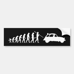 2CV Deux Chevaux Funny Evolution Teory Bildekal