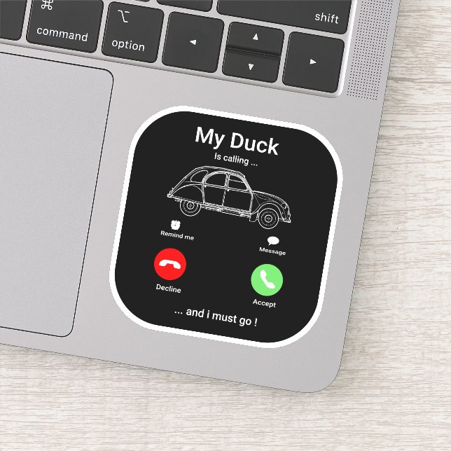 2CV Deux Chevaux Funny Smartphone Klistermärken (Detalj)