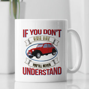 2CV Deux Chevaux Oldtimer Du kommer aldrig att för Kaffemugg