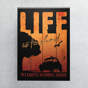 2CV Oldtimer Life är till kort för att köra bilar Poster