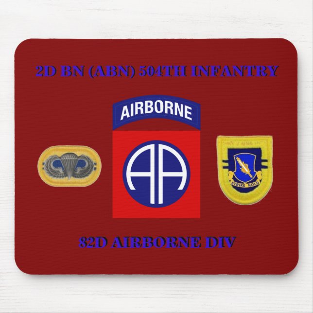 2D BN 504TH INFANTRY 82d AIRBORNE MOUSEPAD Musmatta (Framsidan)