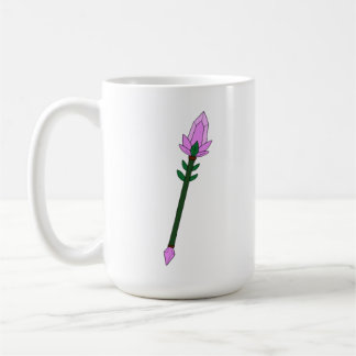 2D Fantasy Vektor Magisk Stav Klipp Konst med Lila Kaffemugg