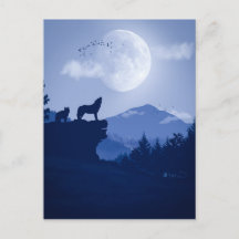 2D Howling varg liggande
