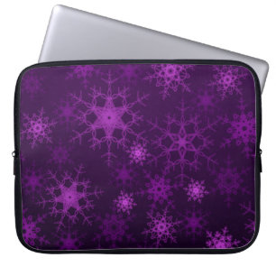 2d illustration. Abstrakt snöflingor. Heliga Chris Laptop Fodral