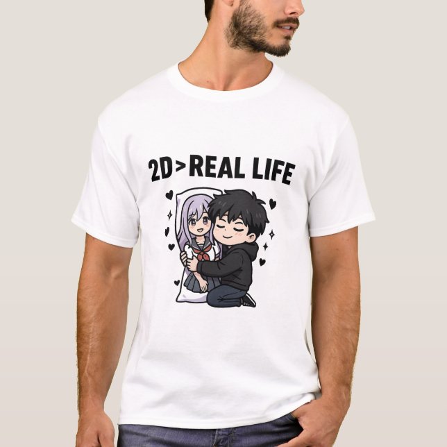 2D > Real Life T Shirt (Framsida)