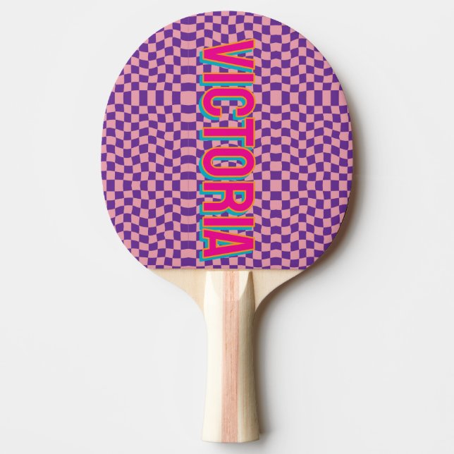 2D Retro Colorful Lettering Name Pingisracket (Framsidan)