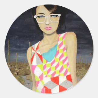 2H-dekal lakan Runt Klistermärke