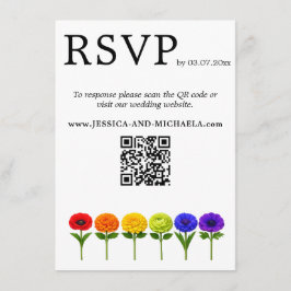 🌈 2i1 RSVP+Detaljer HBTQ Frodas Tillsammans Tilläggskort
